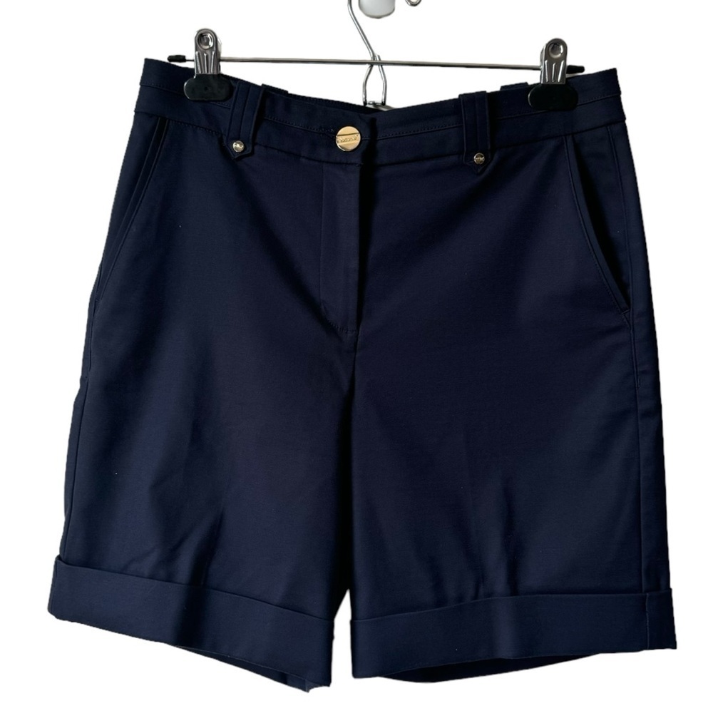 Marks & Spencer Per Una High Rise Shorts Modal Cotton Blend Navy Blue Women's 6